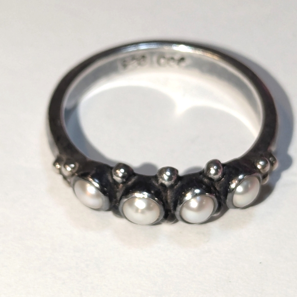 Handmade Ring Jgd Janice Girardi 8.5 Pearl Ring Sterling Silver